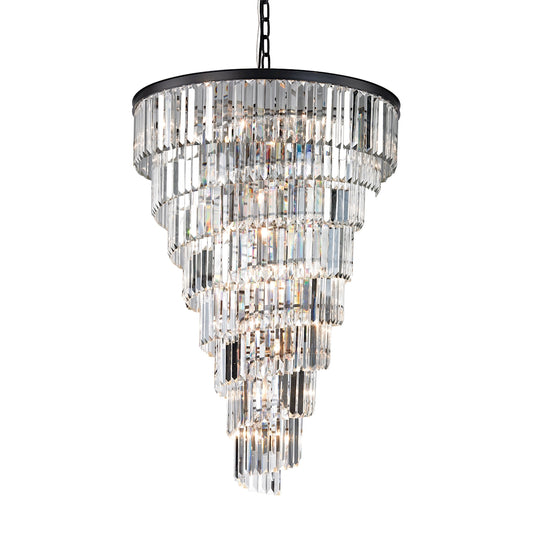 Palacial 15-Light Chandelier in Oil Rubbed Bronze with Clear Crystal