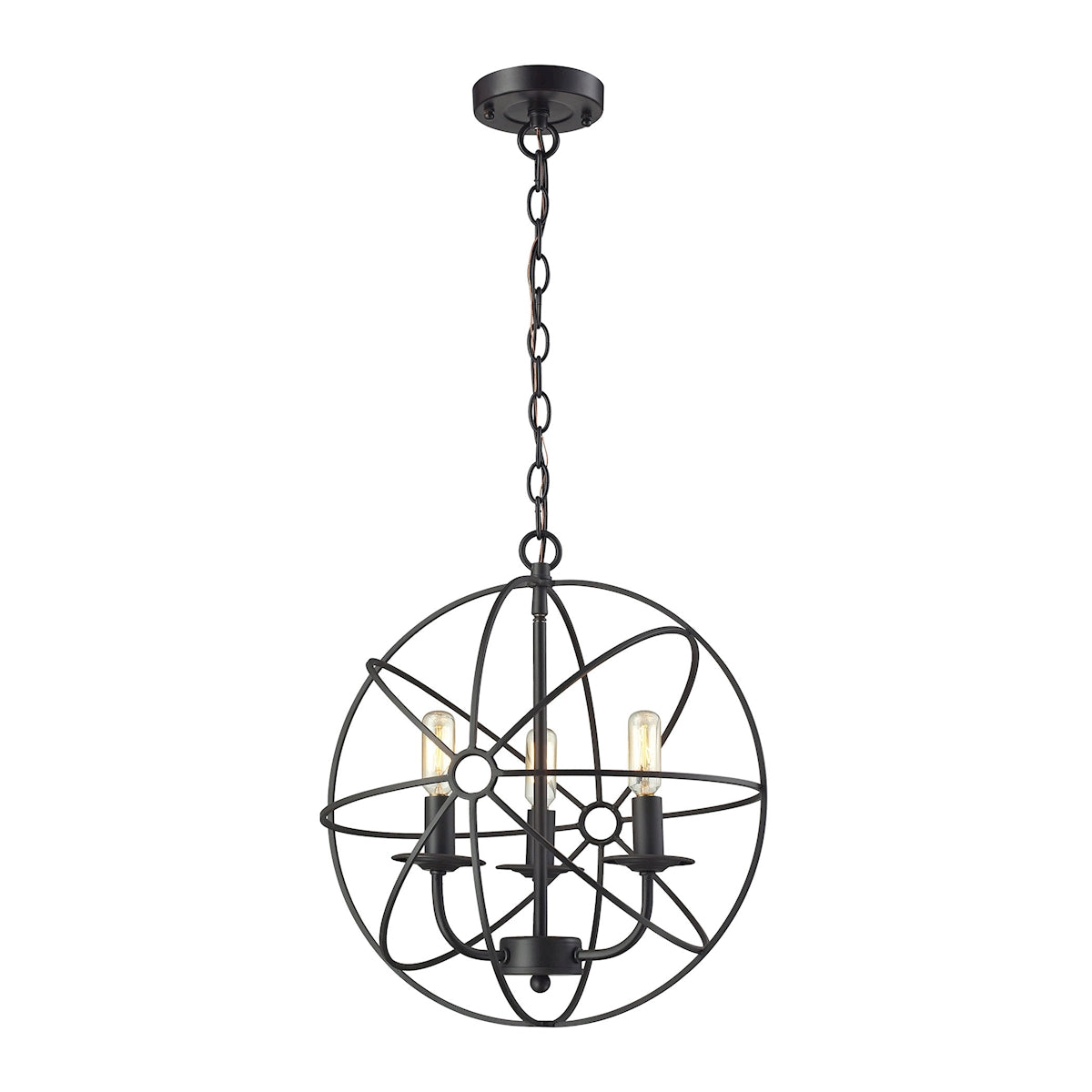 Yardley 3-Light Chandelier in Oil Rubbed Bronze with Wire Cage