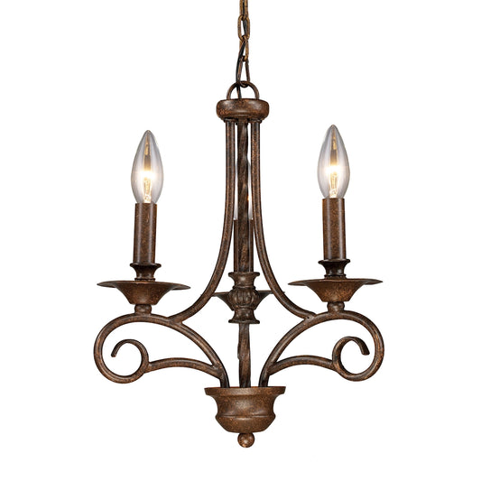 Gloucester 3-Light Chandelier in Weathered Bronze