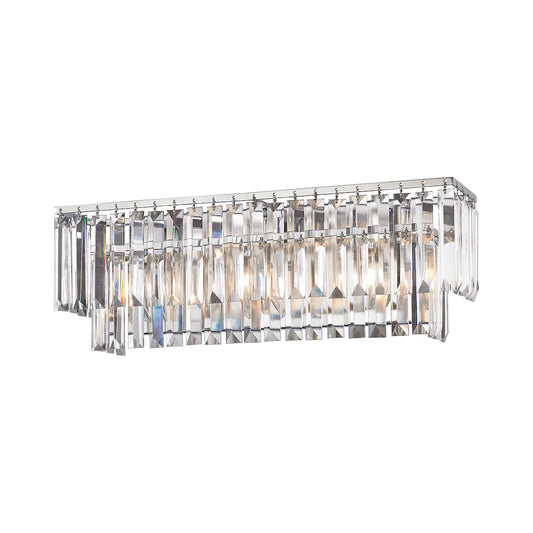 Palacial 3-Light Vanity Sconce in Polished Chrome with Clear Crystal