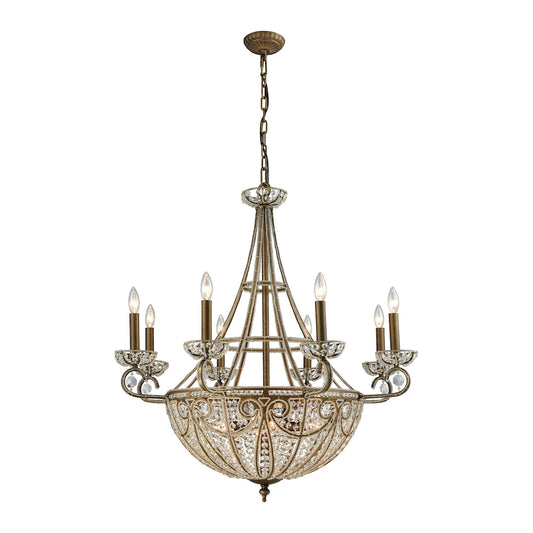 Elizabethan 14-Light Chandelier in Dark Bronze with Clear Crystal