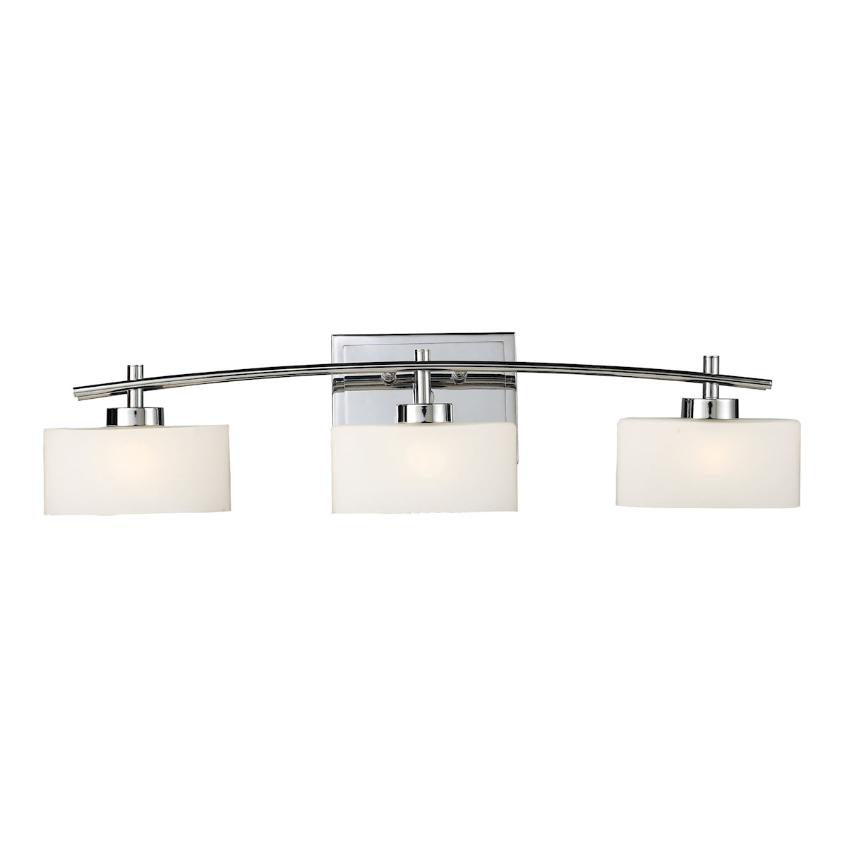 Eastbrook 3-Light Vanity Lamp in Polished Chrome with Opal White Glass