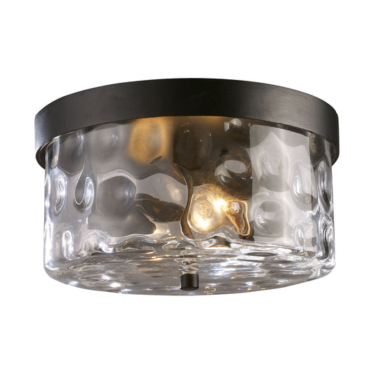 Grand Aisle 2-Light Outdoor Flush Mount in Hazelnut Bronze