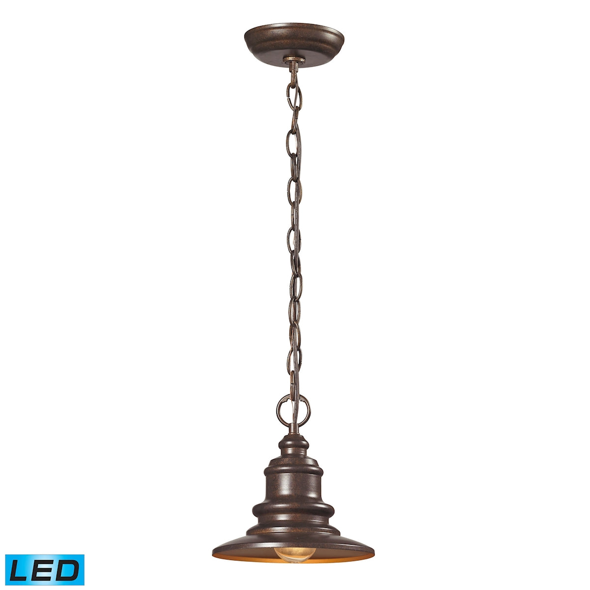 Marina 1-Light Outdoor Pendant in Hazelnut Bronze - Includes LED Bulb