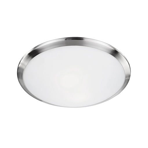 Kuzco Lighting 51562BN Malta 2 x 60W A19, Medium Base 120V 15 inch Brushed Nickel Flush Mount