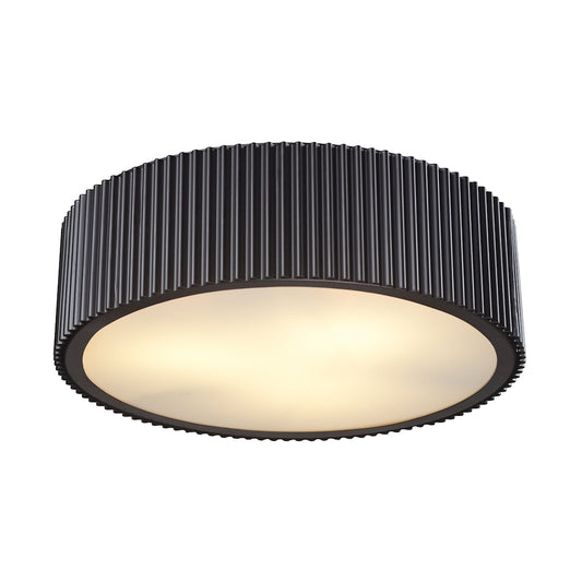 Brendon 3-Light Flush Mount in Oil Rubbed Bronze with Diffuser