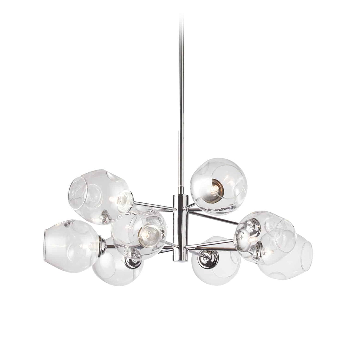 Dainolite ABI-268P-PC 8 Light Pendant, Polished Chrome Finish with Clear Glass