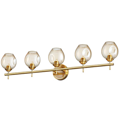 Dainolite ABI-365W-VB 5 Light Halogen Vanity Vintage Bronze with Champagne Glass