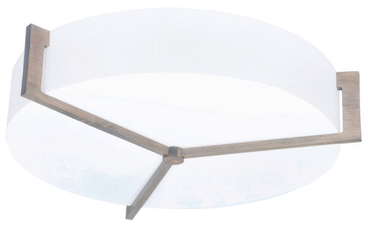 AFX Inc. APF1214LAJUDWG-LW Apex Ceiling, 14 inch, Weathered Grey Finish with Linen White Shade