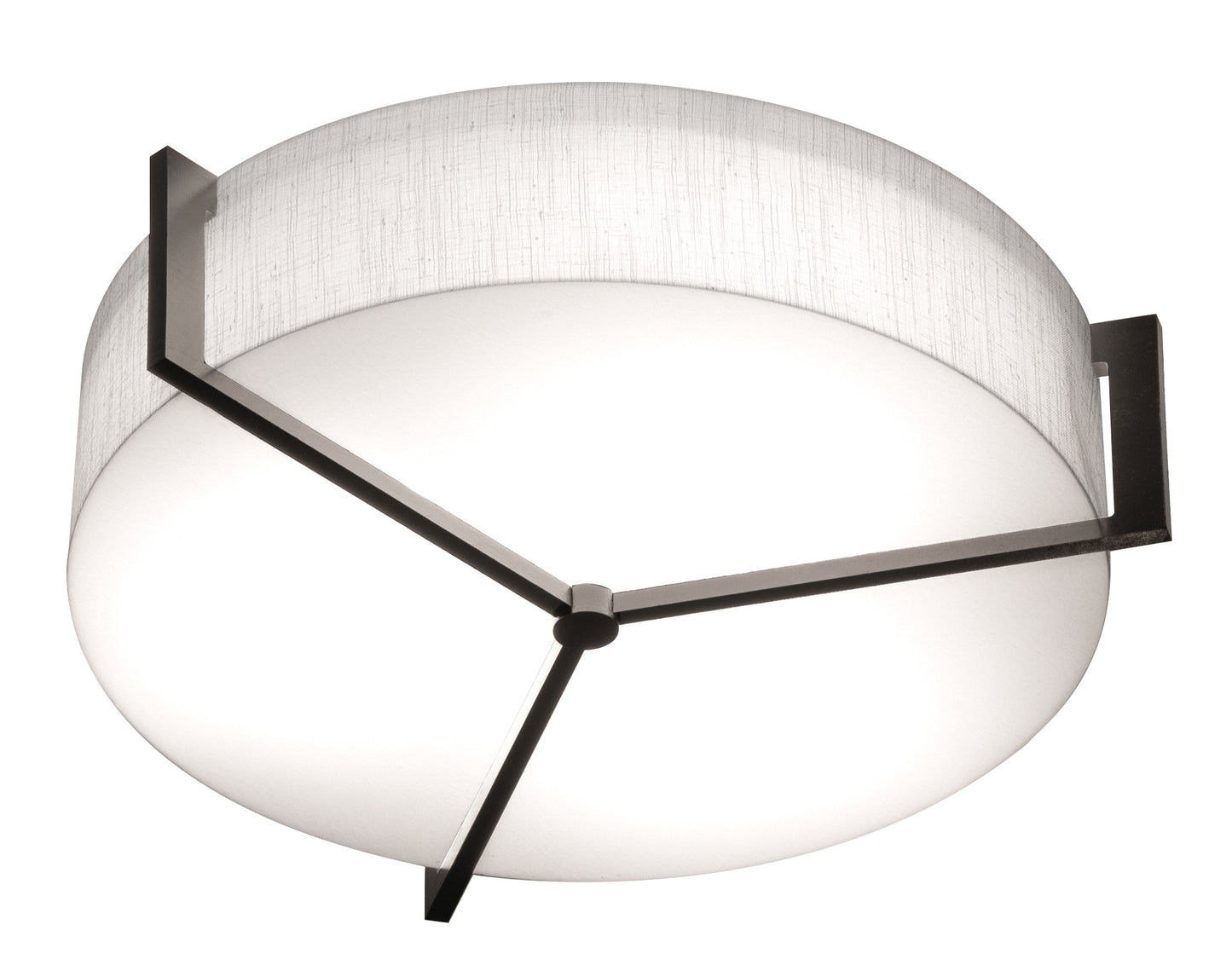 AFX Inc. APF1214LAJUDES-LW Apex Ceiling, 14 inch, Espresso Finish with Linen White Shade