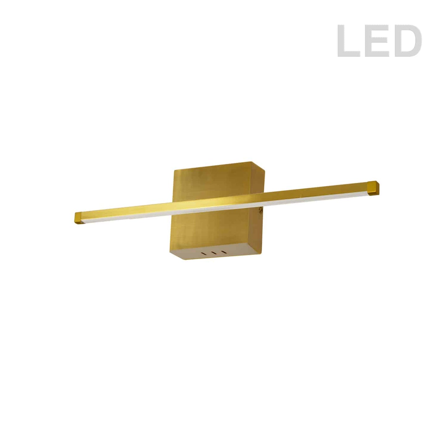 Dainolite ARY-2419LEDW-AGB 19W LED Wall Sconce, Aged Brass with White Acrylic Diffuser