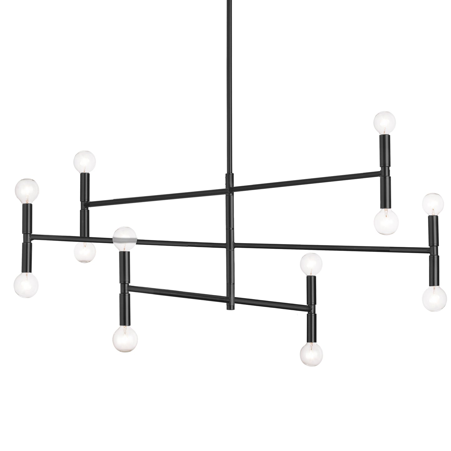 Dainolite AVA-4012C-MB 12 Light Incandescent Matte Black Chandelier