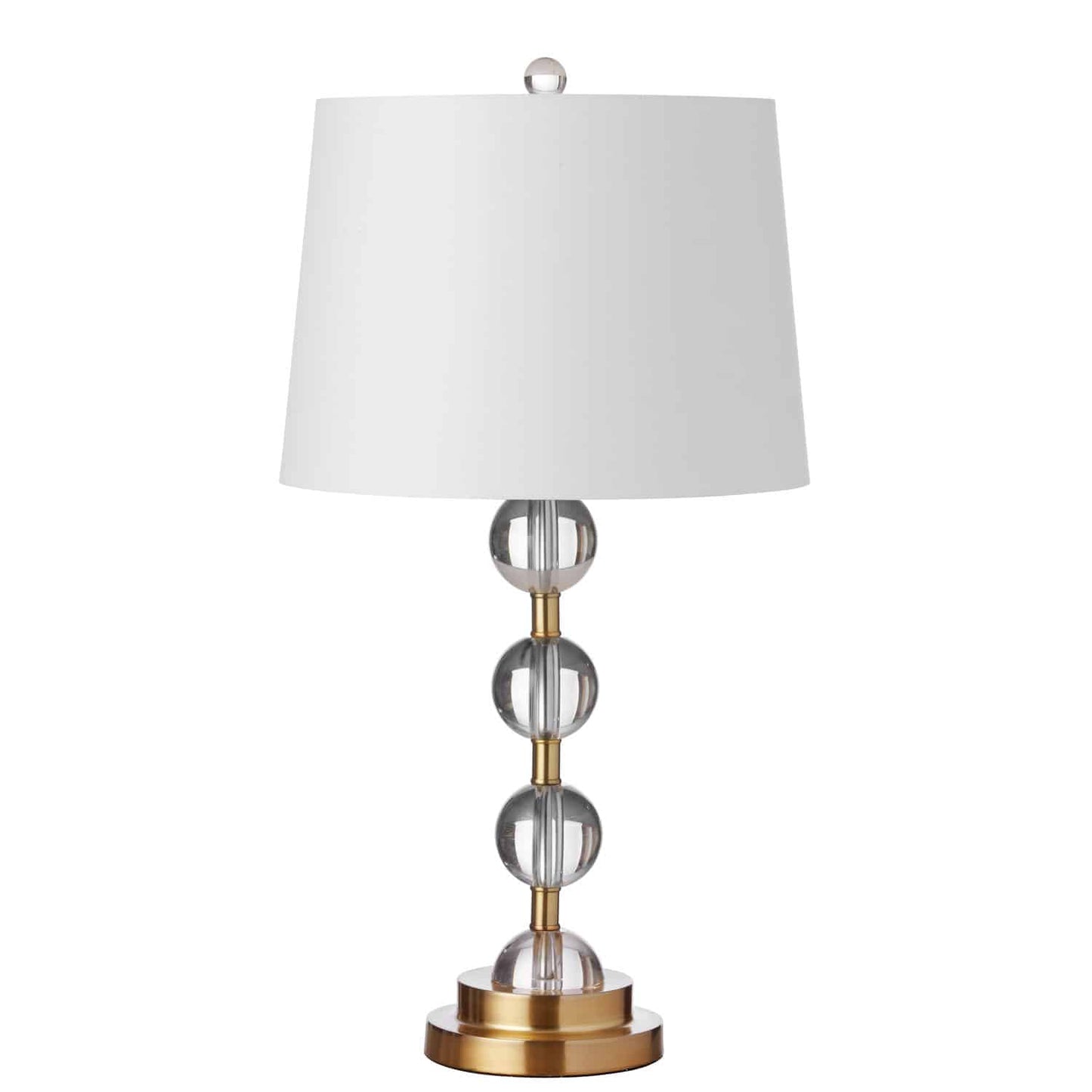 Dainolite C182T-AGB 1 Light Incandescent Crystal Table Lamp Aged Bronze Finish with White Shade