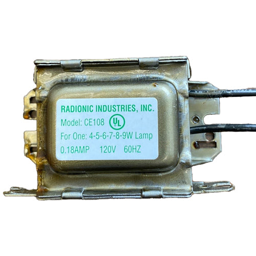 CE108 120v 60Hz for (1) 4-5-6-7-8-9W lamp