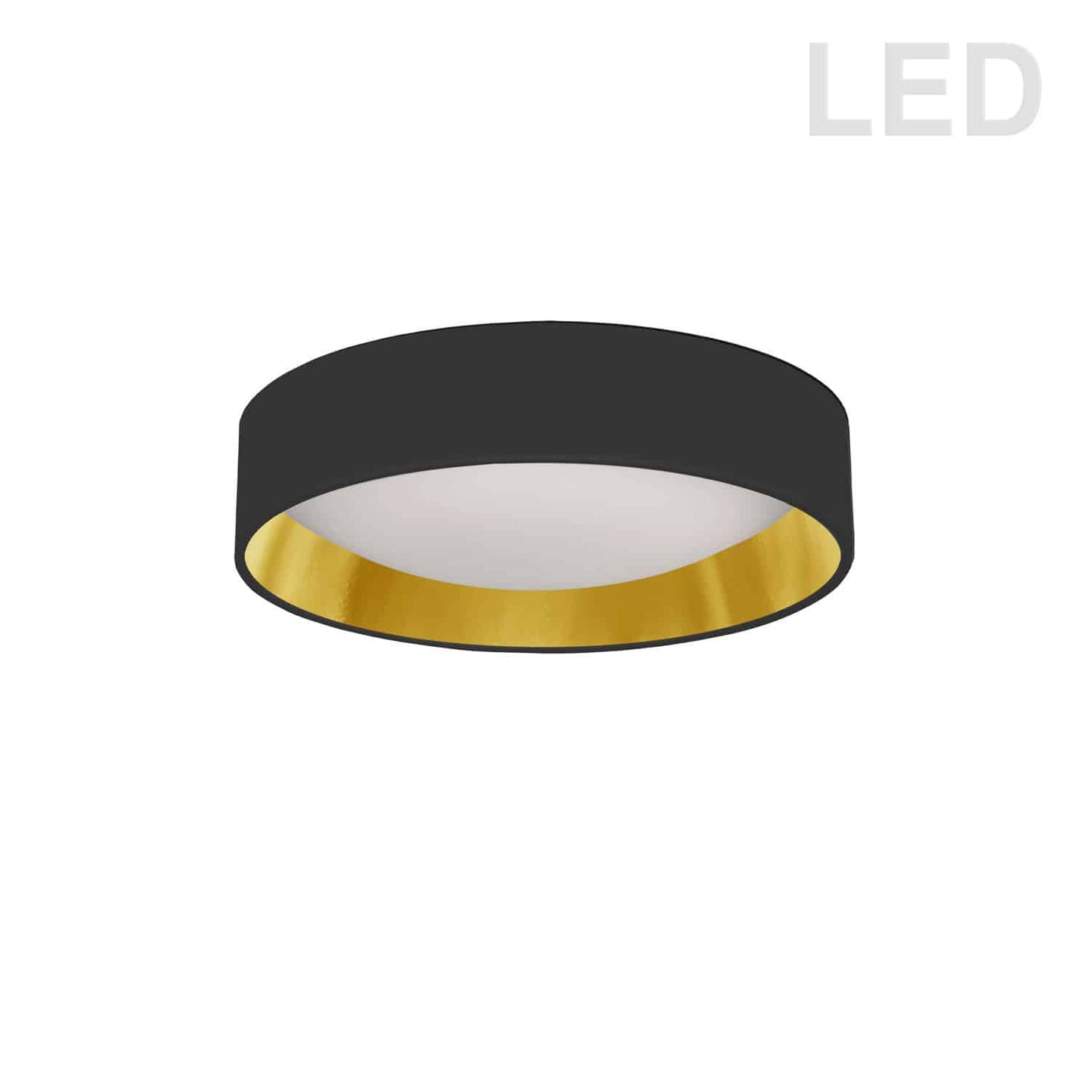 Dainolite CFLD-1114-698 11" Light Flush Mount Fixture Black/Gold Shade