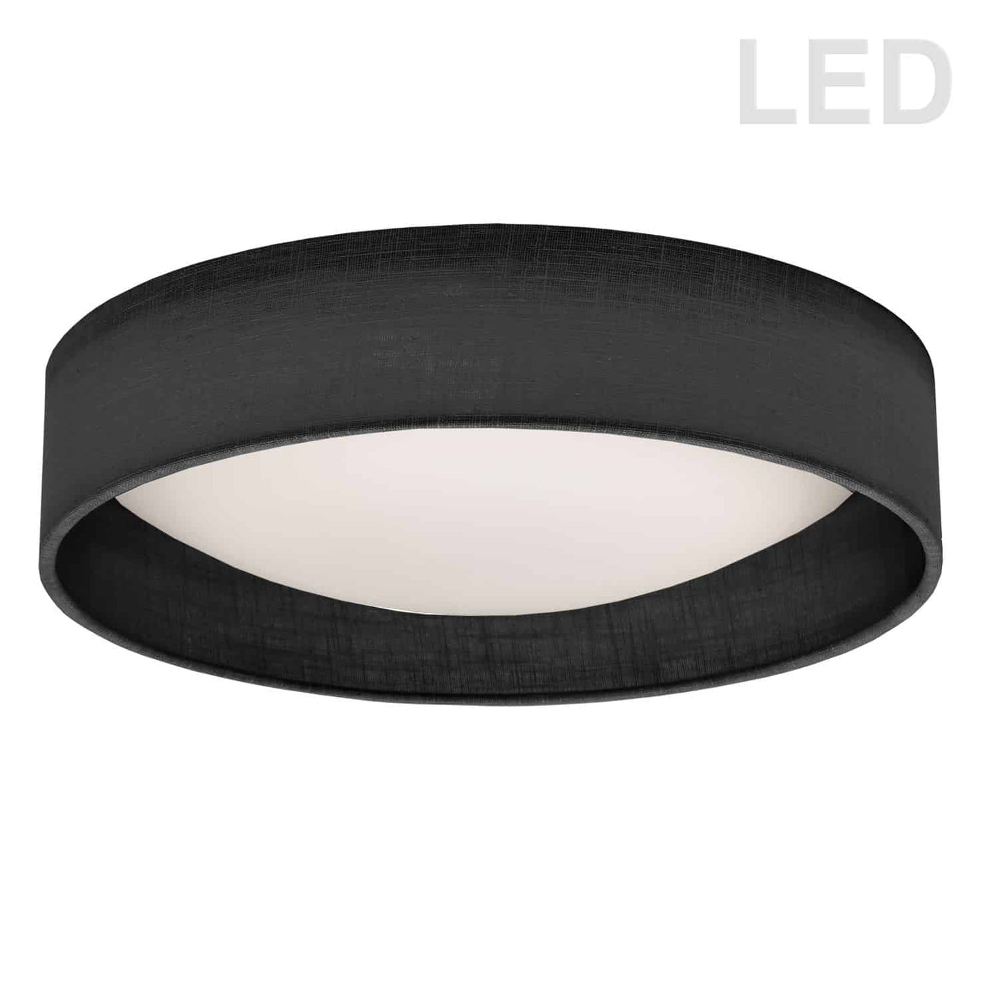 Dainolite CFLD-1522-2406 15" Light Flush Mount Fixture Black/Clear Shade