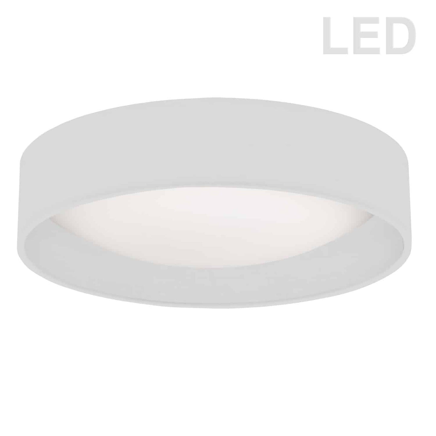 Dainolite CFLD-1522-790 15" Light Flush Mount Fixture White Shade