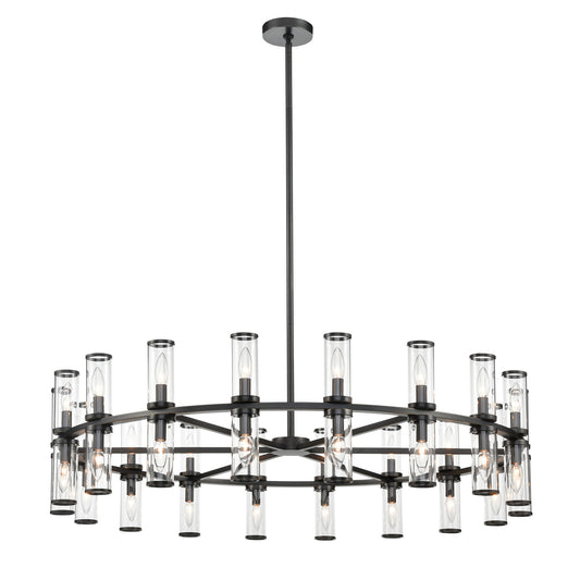 CH309036UBCG Revolve 36 Light 47-3/8" Urban Bronze | Clear Glass Chandelier