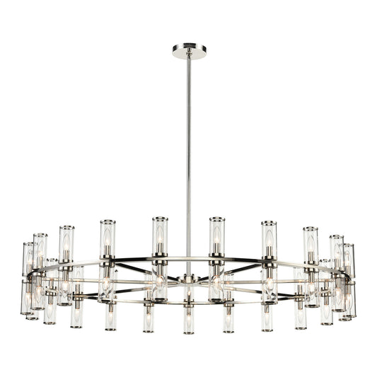 CH309042PNCG Revolve 42 Light 60-1/8" Polished Nickel | Clear Glass Chandelier