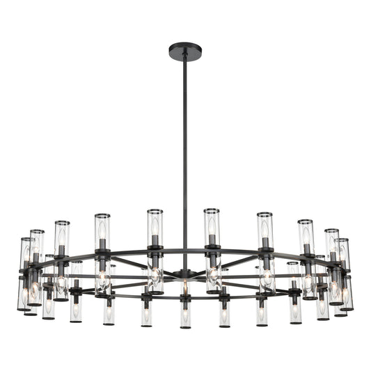 CH309042UBCG Revolve 42 Light 60-1/8" Urban Bronze | Clear Glass Chandelier