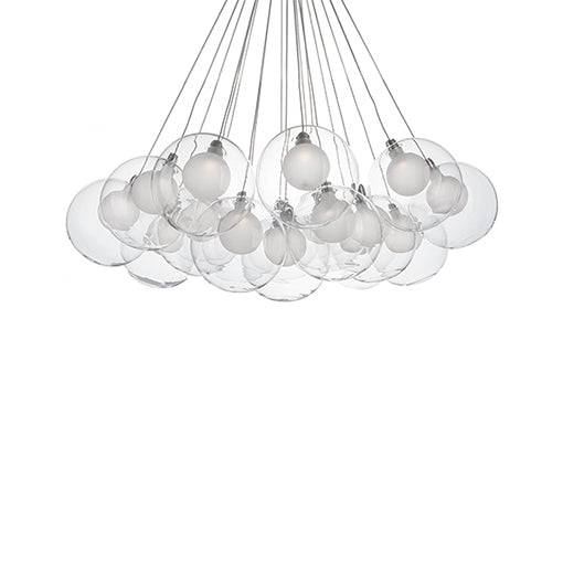 Kuzco Lighting CH3128 Bolla LED 28 inch Chrome Chandelier