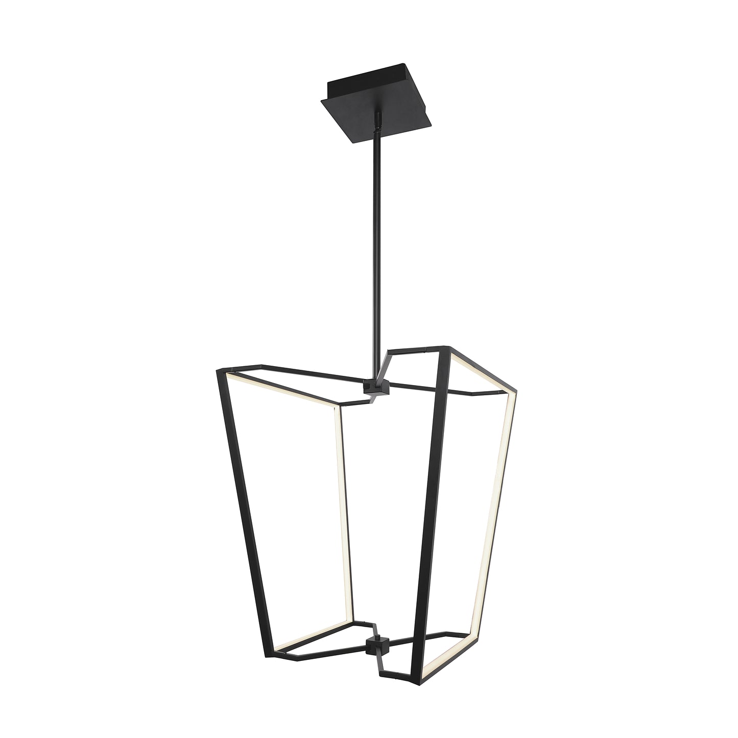 Dainolite CUR-1848C-MB 48W Chandelier, Matte Black with White Silicone Diffuser