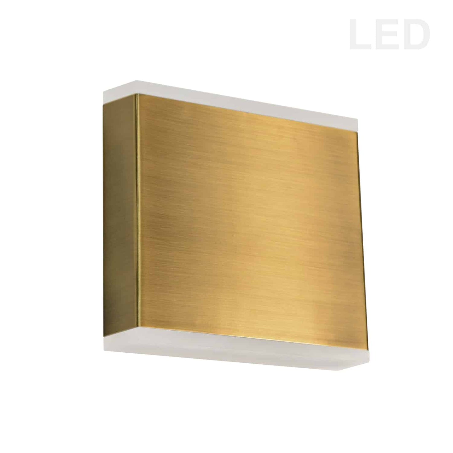 Dainolite EMY-550-5W-AGB 15W LED Wall Sconce, Aged Brass with Frosted Acrylic Diffuser