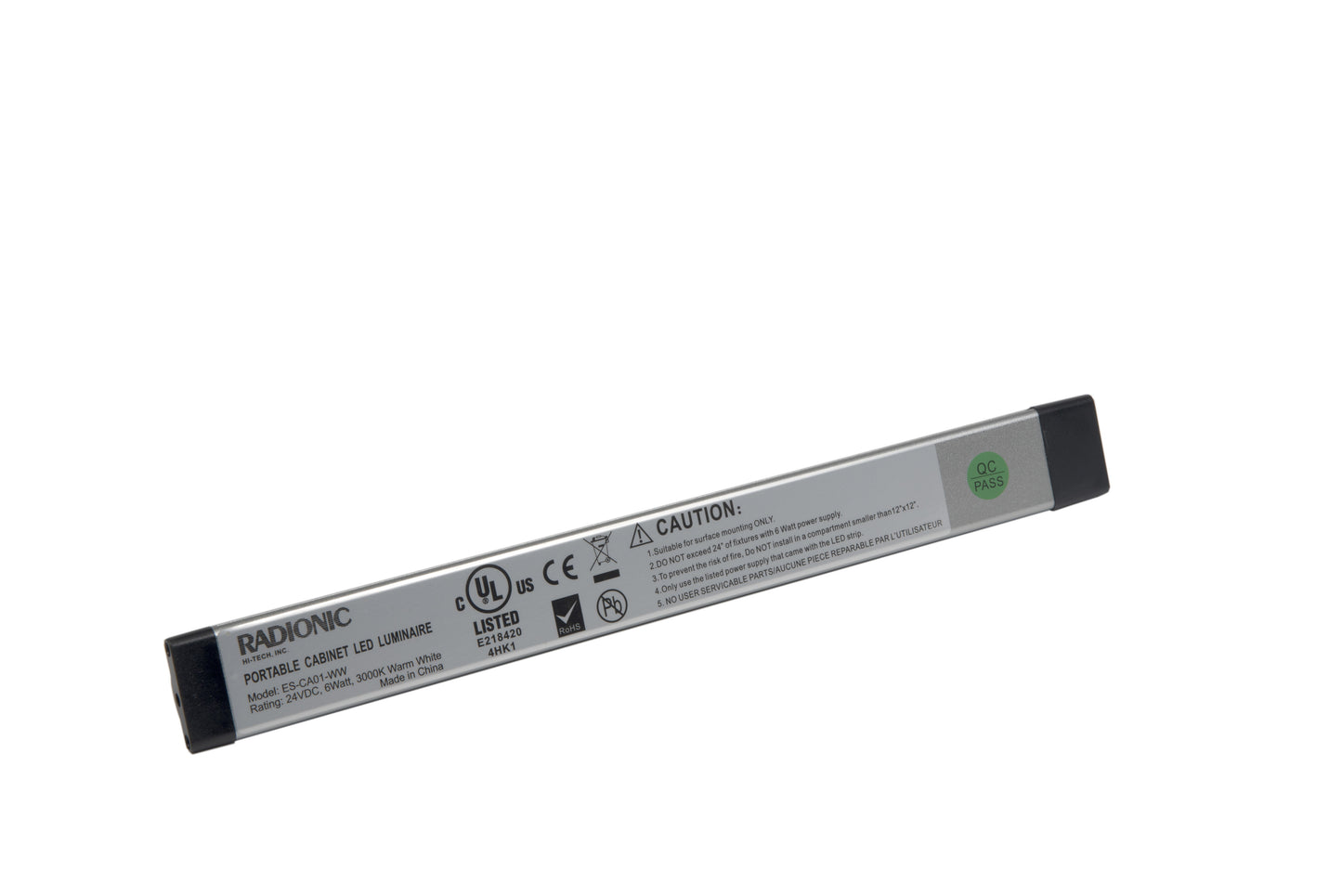 ES-CA01-WW, LED, Task/Accent/Striplight, On/Off Switch, 85 CRI, 3000K, 12"L, 3.9W