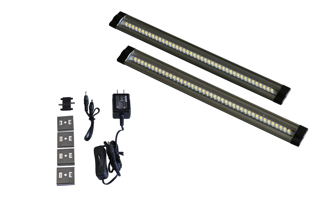 ES-CA02-WW, LED, Task/Accent/Striplight, On/Off Switch, 85 CRI, 3000K, 12"L, 7.2W (2-Pack)