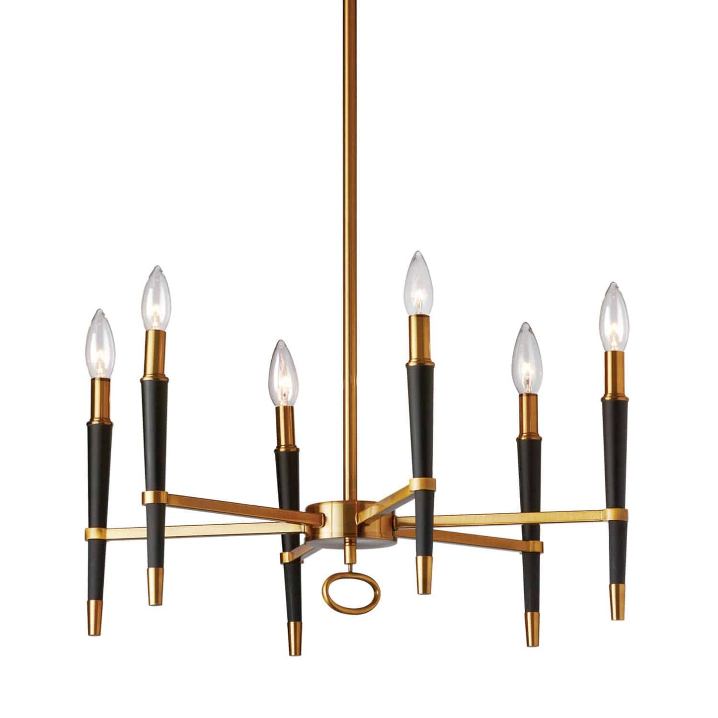 Dainolite LAN-246C-VB 6 Light  Incandescent Chandelier, Vintage Bronze Finish