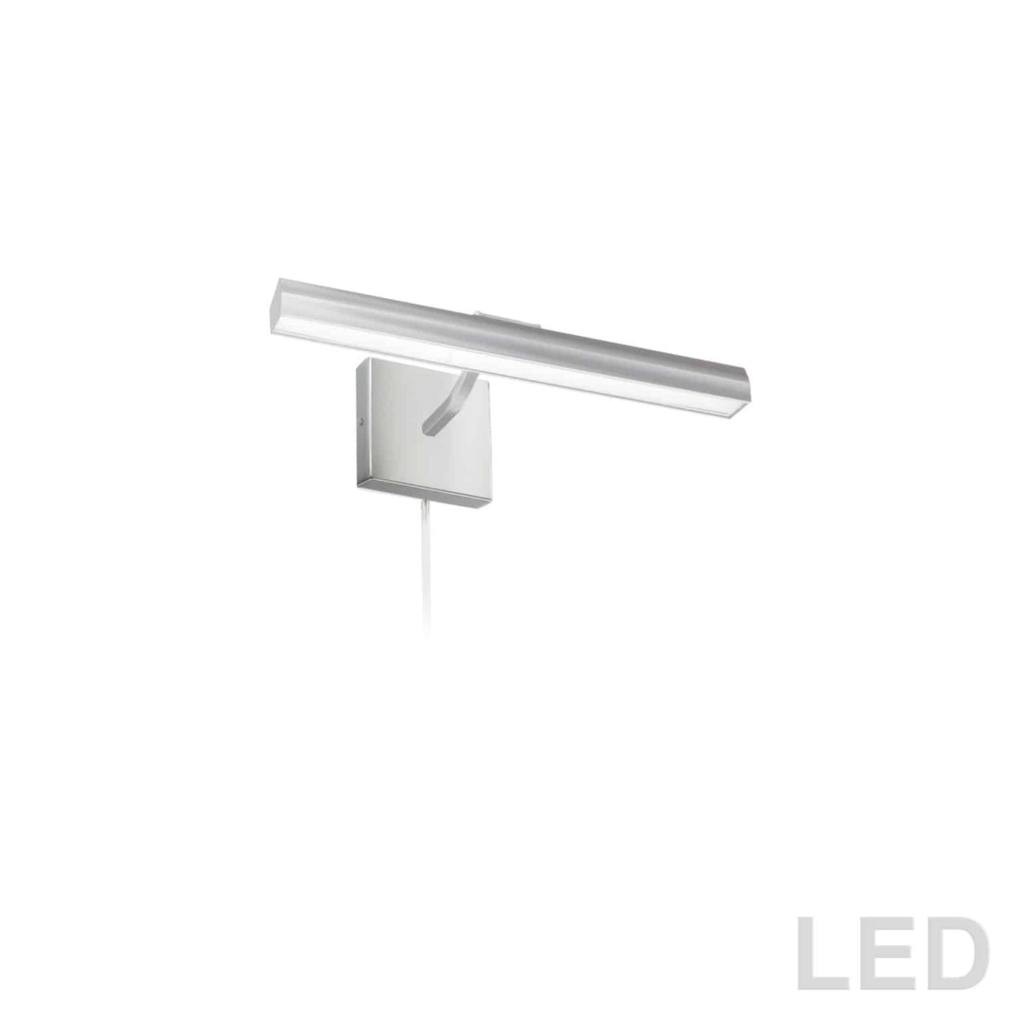 Dainolite PIC222-16LED-SC 20W 16" Picture Light, Satin Chrome with Frosted Glass Diffuser