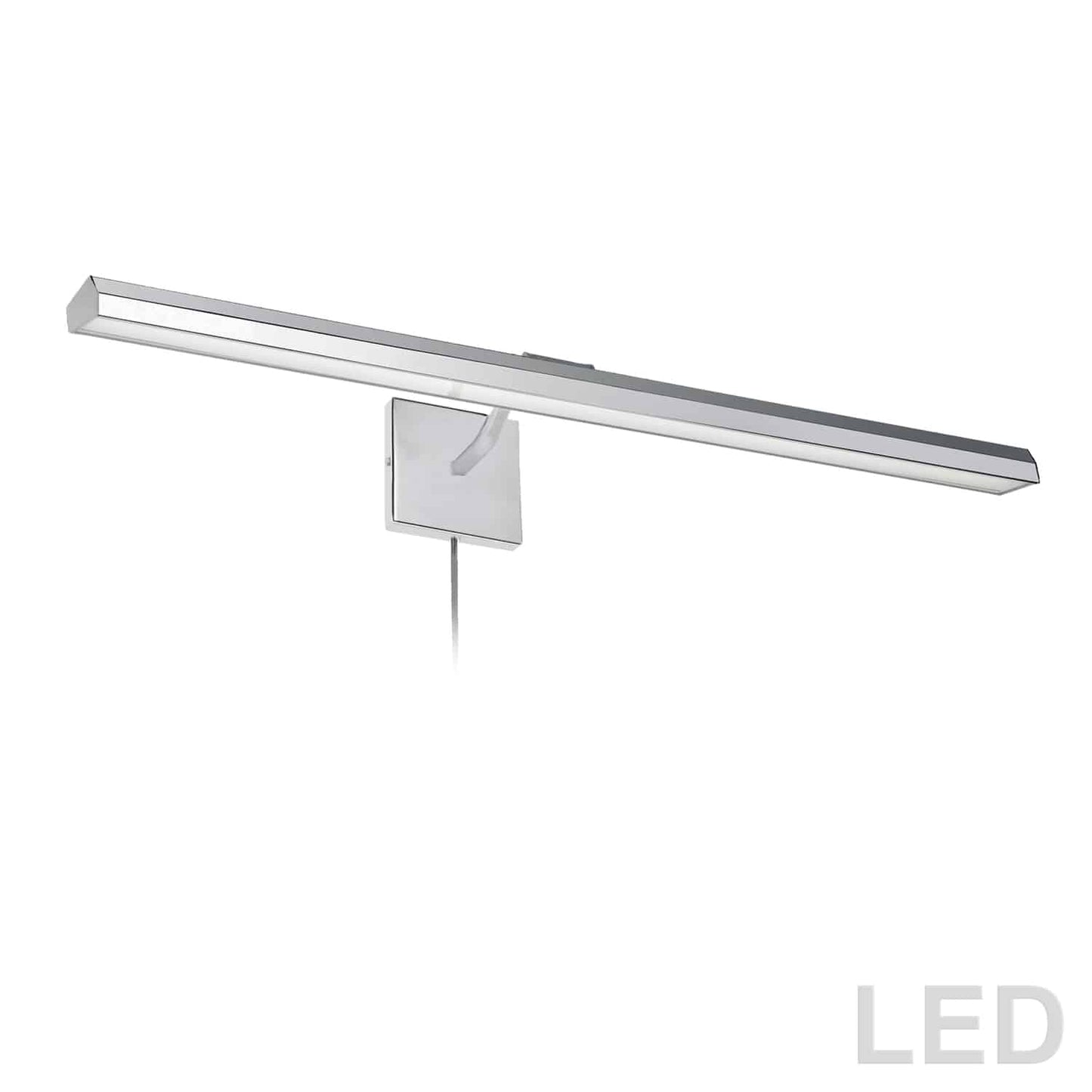 Dainolite PIC222-32LED-PC 40W 32" Picture Light, Polished Chrome with Frosted Glass Diffuser
