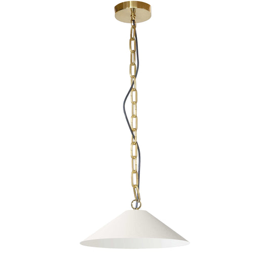 Dainolite PSY-S-AGB-720 1 Light Incandescent Pendant, Aged Brass with Cream Shade