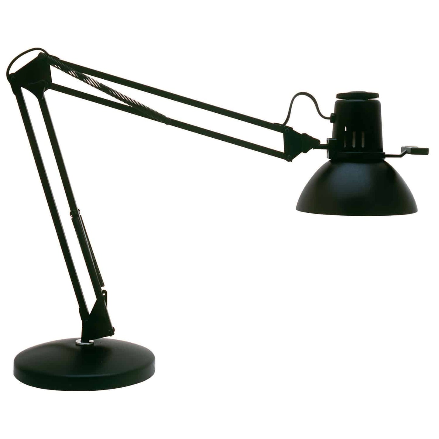 Dainolite REMIE-II-BK Spring Balanced Arm Desk Lamp, Gloss Black, 36" Reach