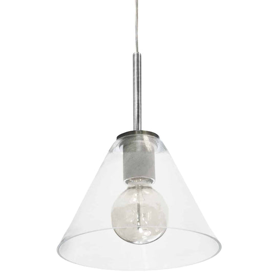 Dainolite RSW-91P-SC-CLR 1 Light Incandescent Pendant, Satin Chrome with Clear Glass