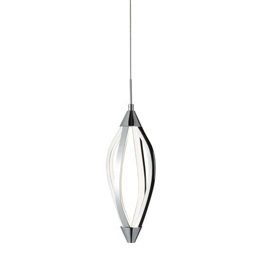 Dainolite SEL-6P-PC 15 Watts LED Pendant with Swooped Arms, Polished Chrome Finish