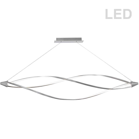 Dainolite SEL-72HP-SC 53W LED Horizontal Pendant, Satin Chrome Finish