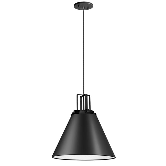 Dainolite SNS-141P-MB 1 Light Incandescent Pendant, Matte Black