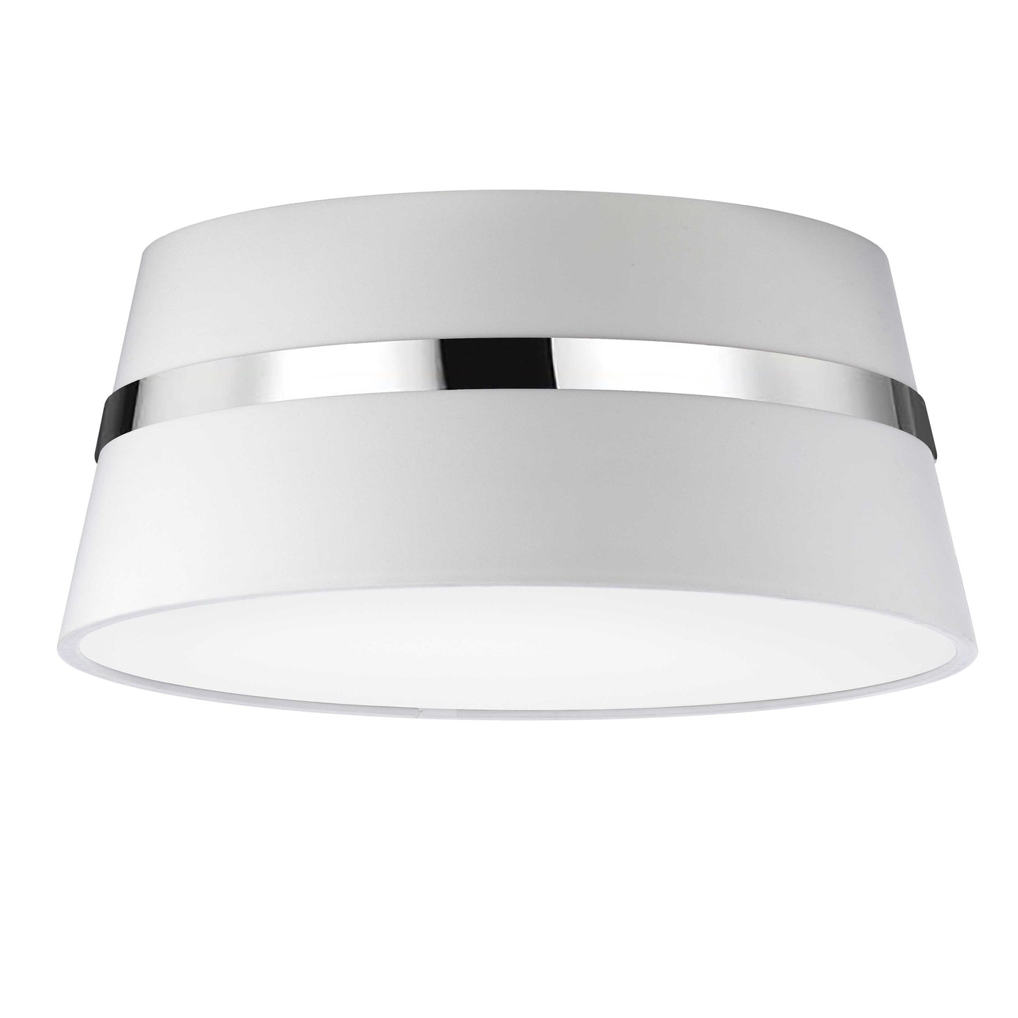 Dainolite SYM-153SF-PC-WH 3 Light Incandescent Polished Chrome Semi-Flush Mount w/ White Shade