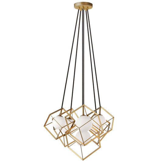 Dainolite TSN-6P-GLD 6 Light Halogen Pendant Gold Finish