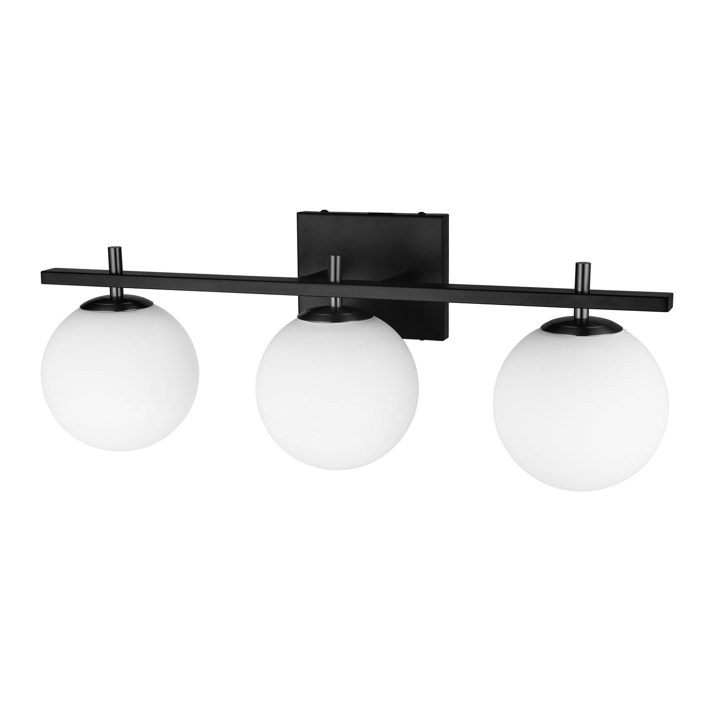 Dainolite VAD-233W-MB 3 Light Halogen Vanity, Matte Black