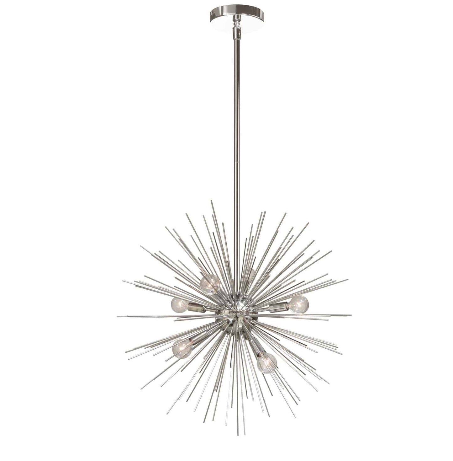 Dainolite VEG-196P-SV-PC 6 Light Pendant, Silver / Polished Chrome Finish