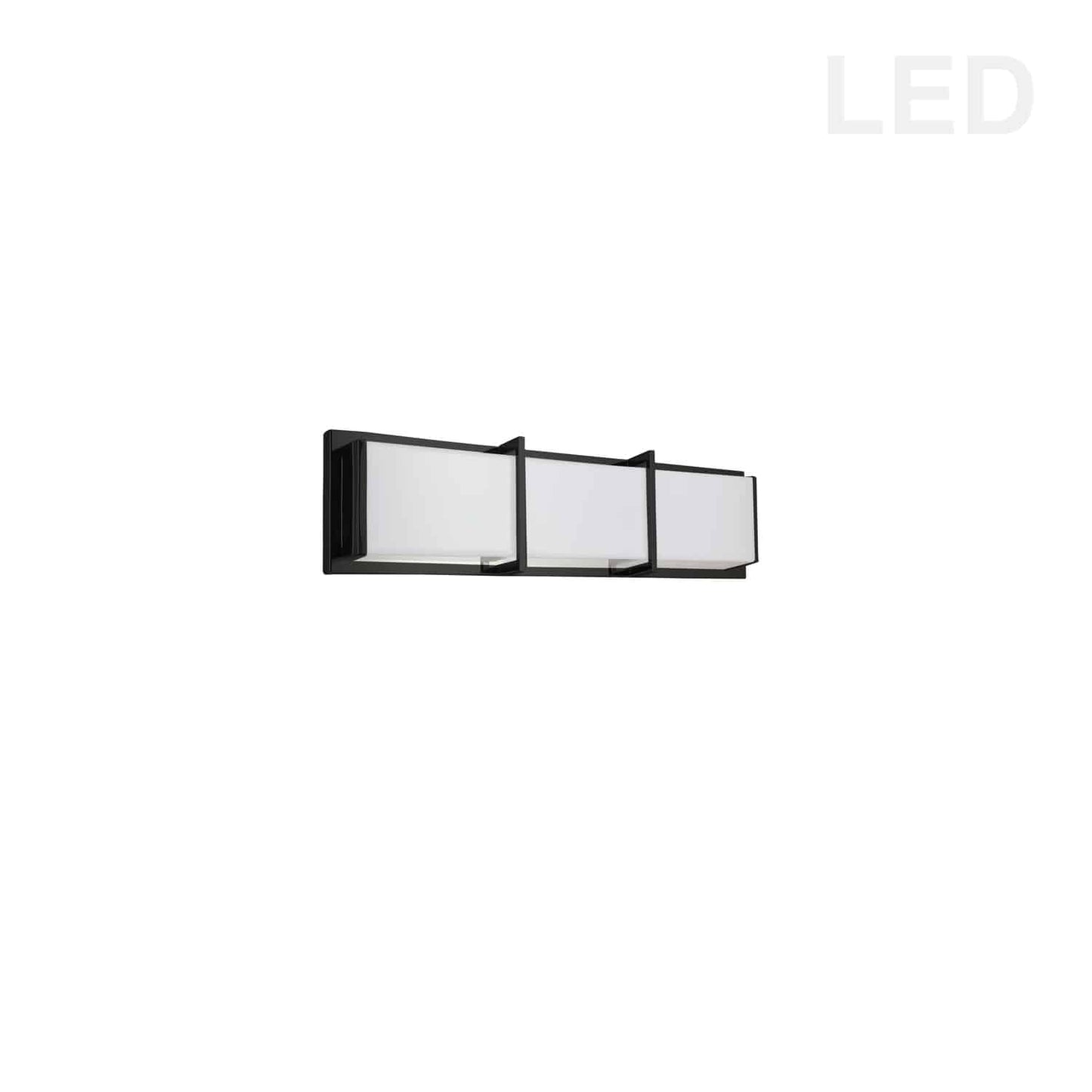 Dainolite VLD-411-MB 15W Matte Black Vanity Light w/ White Acrylic Diffuser