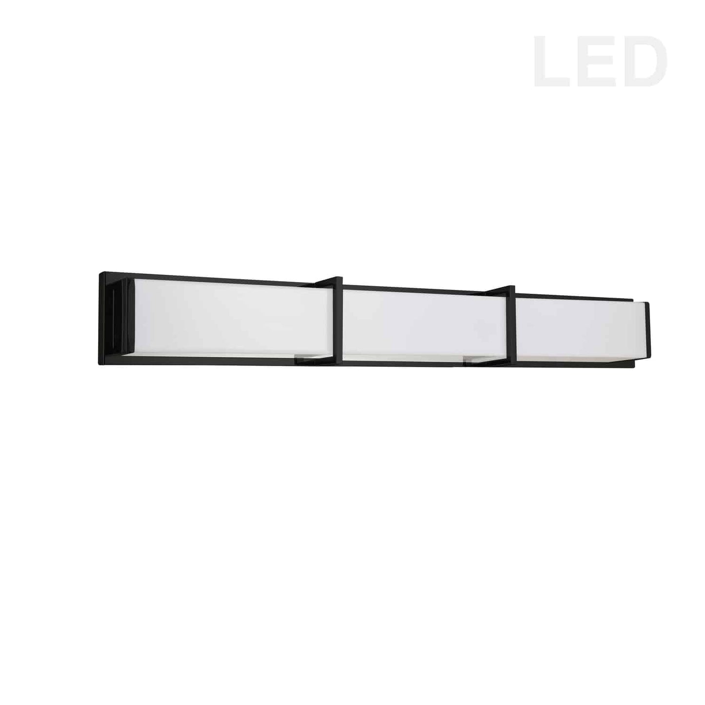 Dainolite VLD-414-MB 50W Matte Black Vanity Light w/ White Acrylic Diffuser