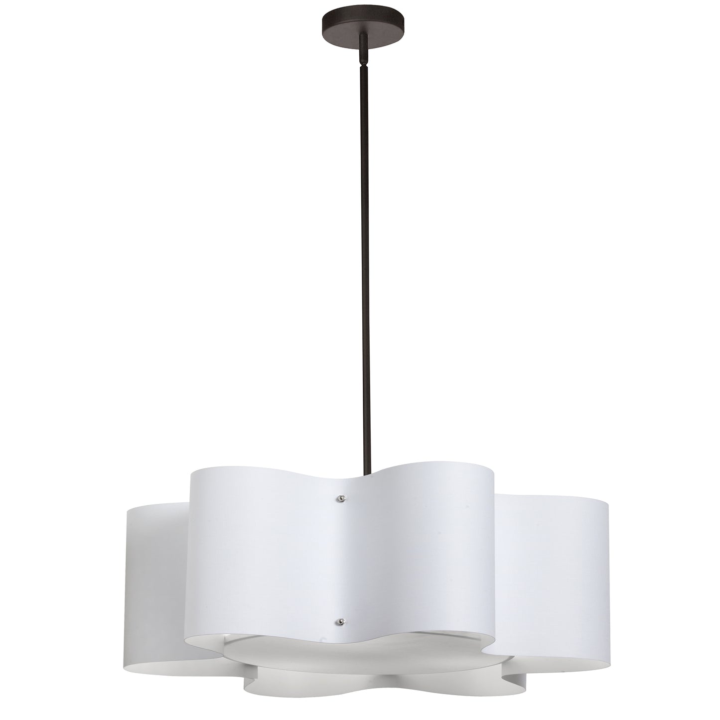 Dainolite ZUL-243-MB-WHT 3 Light Wave Drum Pendant, JTone White with 195F Diffuser